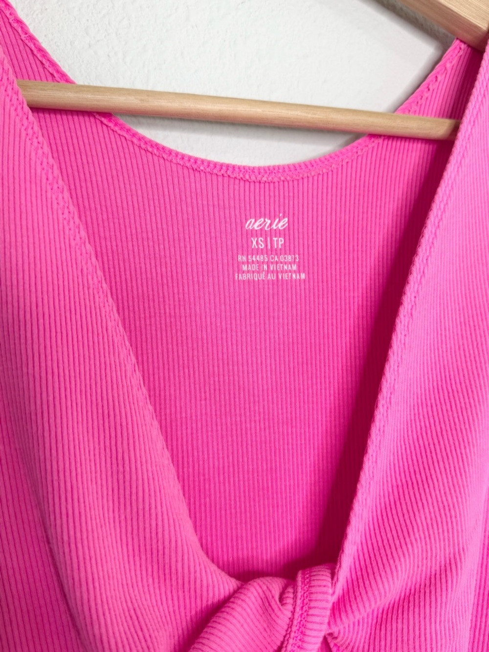 AERIE Sleeveless Twist-Front Pink Mini Dress Size XS - Picture 4 of 6